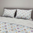 thumbnail image 2 of Cartoon Comforter & Sham Bedding Set, Aquarium Themed Fish Cartoons with Spots and Lines Geometrical Backdrop Art Print, 3 pcs Duvet Set Microfiber Filling Quilt, 5 Sizes, Multicolor, by Ambesonne, 2 of 4