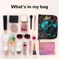 thumbnail image 3 of Makeup Bag Small Cosmetic Bags for Women Travel Toiletry Bag Zipper Pouch Purse Organizer Pouches, Cool Skulls Gothic Day Of The Dead, 3 of 7