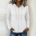 thumbnail image 5 of Horkkom Zip Up Hoodie Women Long Sleeve Solid Color Hooded Sweatshirt Casual Lightweight Thin Jackets XL, 5 of 8