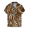 thumbnail image 1 of Camisas s Para Hombre Manga Larga 2023 primavera/verano nueva básica masa Digital impreso manga corta solapa cárdigan Floral hombres Casual camisa de playa (Brown, M), 1 of 2