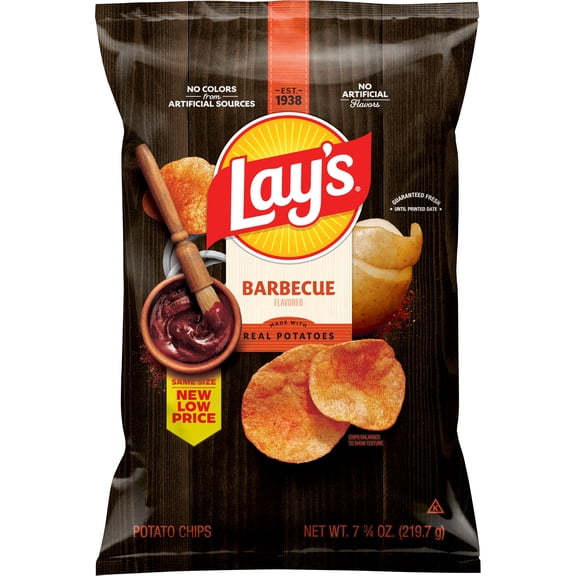 Lay's Barbecue Flavored Potato Chips 7.75 Ounce Bag
