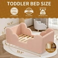 thumbnail image 6 of SLSY Toddler Bed - Toddler Floor Bed, Montessori Floor Bed, Children's Bed Frame with Guardrails and Headboard, Standard Crib Size Children's Bed for Boys and Girls Ages 3-8 (Mattress Not Included), 6 of 7