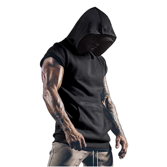 IROINNID Round Neckline Tank Tops For Men Short Sleeve New Personality Multi-pocket Zipper Sports Comfortable Vest Pullover Solid Color Tops