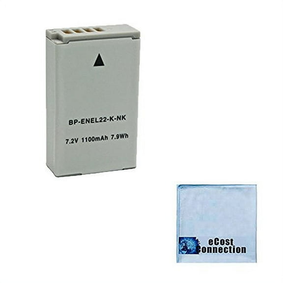 EN-EL22 Li-Ion Rechargeable Battery for Nikon 1 J4 and 1 S2 Advanced Cameras   eCostConnection Microfiber Cloth