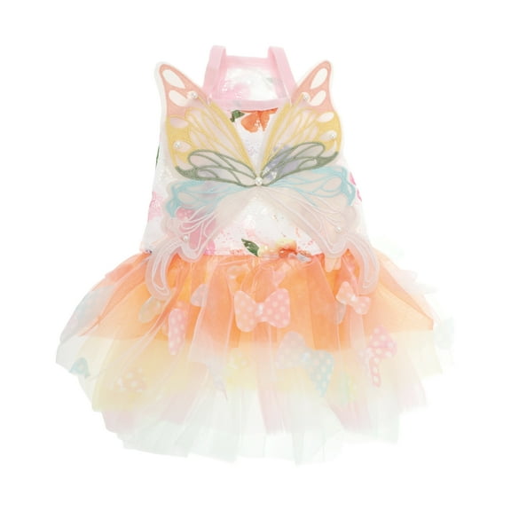 Unique Bargains Dog Dresses Stylish Butterfly Girls Dog Clothes Dog Princess Dresses Cute Summer Costumes Puppy Handmade Skirt for Small Dogs Medium Assorted Color