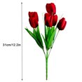 thumbnail image 2 of Moyic Un ramo de tulipanes de flores artificiales de 6 cabezas, simulación de fiesta de boda, decoración para el hogar, oficina, decoración Flores artificiales 1 Moyic HA7117-01B, 2 of 6