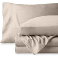 thumbnail image 2 of Washed King Sheet Set Premium UltraSoft Microfiber Bed Sheets Double Brushed Hypoallergenic Stain (King Washed Pebble Beach), 2 of 7