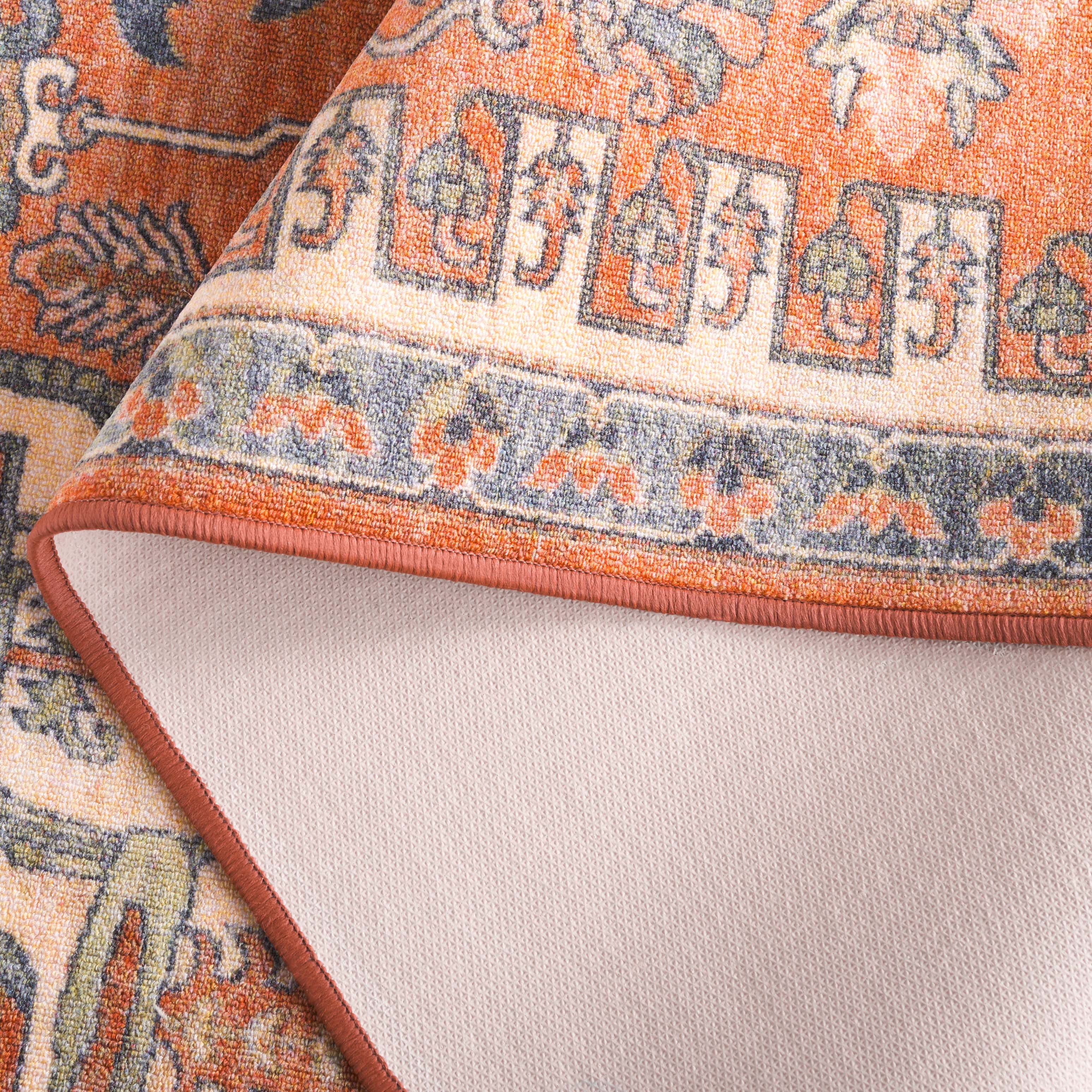 SAFAVIEH Journey Abram Medallion Area Rug, Rust/Navy, 8' x 10'