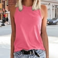 thumbnail image 2 of Daznico Tank Tops for Women,Ladies Solid Color Vest Sleeveless Summer T Shirt Round Neck Top,Size XXL, 2 of 4