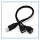 thumbnail image 5 of USB One 2 en 1 macho dos hembras datos dos en uno doble cabeza hembra carga USB expansión, 5 of 5