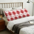 thumbnail image 4 of Balery Plaid Heart Funda Protectora para Almohada Corporal de Algodón Hipoalergénico con Cierre(55 x 21 pulgadas), Almohadas No Incluidas, 4 of 7