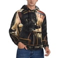 thumbnail image 2 of Sikiie Adorable Kitten On Mini Train Men's Hoodie, Essentials Hoodie, Sweatshirt, Pullover Hooded Sweatshirt for Men-4X-Large, 2 of 7