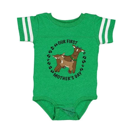 

Inktastic Our First Mother s Day with Cute Goats Boys or Girls Baby Bodysuit