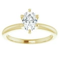 thumbnail image 4 of Pompeii 1/2 Ct Oval Solitaire Diamond Engagement Ring Lab Grown White or Yellow Gold, 4 of 6
