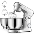 thumbnail image 1 of Facelle Tilt-Head Stand Mixer, 5QT+6QT Stainless Steel Two Bowls, 10 Speeds Kitchen Electric Food Mixer with Egg Whisk, Dough Hook, Beater, Dishwashe, 1 of 8
