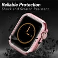 thumbnail image 4 of KOMI Compatible for Apple Watch Case 38mm 40mm 42mm 44mm Bling Crystal Diamonds Rhinestone Bumper Cover for Women Girl, Hard PC Protective Frame for iWatch Series 6/5/4/3/2/1/SE/SE2-38mm Pink, 4 of 8