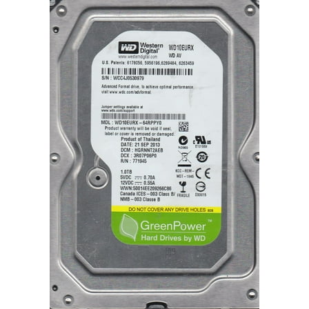 WD10EURX-64RPPY0, DCM HGRNNT2AEB, Western Digital 1TB SATA 3.5 Hard Drive
