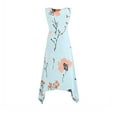 thumbnail image 7 of JTZGDY Women's Casual Summer Dress Retro Floral Printed Sleeveless Sundress Hankerchief Hem Midi Tank Dresses Loose Flowy Crewneck Beach Dress with Pockets Light Blue#02 S, 7 of 7