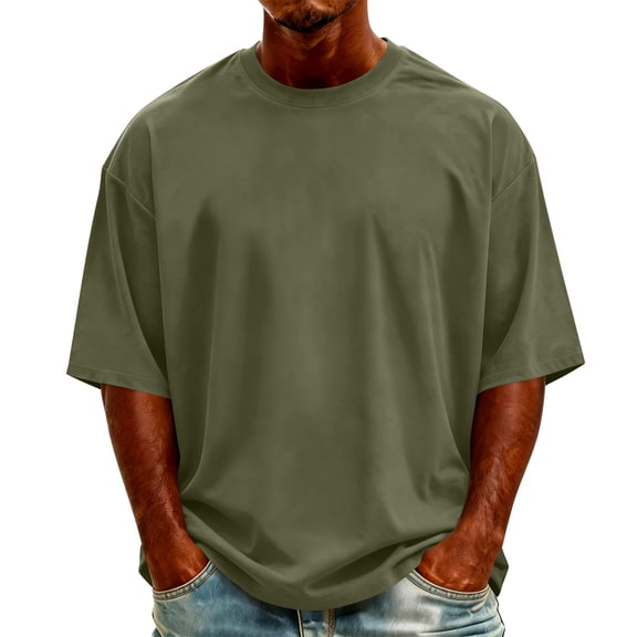 Guluxicc Men's Cotton T Shirts Crew Neck Short Sleeve Shirts for Everyday Wear Summer Casual Outfits