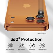 2-Pack Anti-Reflection Camera Lens Protector for iPhone 17 Pro , Easy Installation, Anti-Scratch,9H Hardness,98% Ultra Clarity,Maintains Original Lens Design – Orange