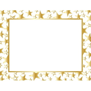 Award Certificate Paper for Diplomas, Letter Size Gold Foil Leaf Borders  (48 Pack)