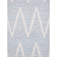 thumbnail image 2 of Pasargad Home Simplicity 9' x 12' Hand-Woven Cotton Aqua/Ivory Rug - All Ages, Indoors, 2 of 9
