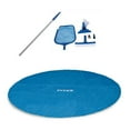 thumbnail image 1 of Intex 18 Ft Round Easy Solar Cover and Maintenance Kit w/ Vacuum Skimmer & Pole, 1 of 10