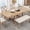 Natural + Solid Wood + Foam, variant on Luckynote Farmhouse 82inch 6-Piece Extendable Dining Table with Footrest, 4 Upholstered Dining Chairs and Dining Bench, Two 11"Removable Leaf, Natural+Beige Cushion