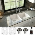 thumbnail image 3 of Karran Usa Qu-720-Pk1 Quartz Qu 33-1/2" Undermount Double Basin Quartz Composite Kitchen, 3 of 5