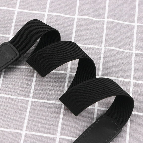 FRCOLOR  Black Goth Skirt Simple Design Belt Elegant Woman Miss