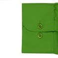 thumbnail image 5 of Men's Slim Fit Button Up Long Sleeve Solid Dress Shirt - Green - L (16-16.5) 32/33 sleeve, 5 of 5