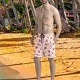 thumbnail image 5 of Binienty Men's Board Shorts Beach Shorts With Strawberry Polka Dot - Breathable Quick Dry for Summer Vacation and Water Activities, 5 of 10