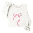 thumbnail image 4 of Womens Cute Bow Sweatshirts Casual Oversized Crewneck Fleece Pullover Tops Long Sleeve Shirt Outfit, 4 of 4