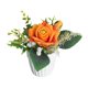 thumbnail image 1 of Flores artificiales de rosas en maceta para interiores, plantas falsas, flores de seda en maceta para mesa Naranja, 1 of 9