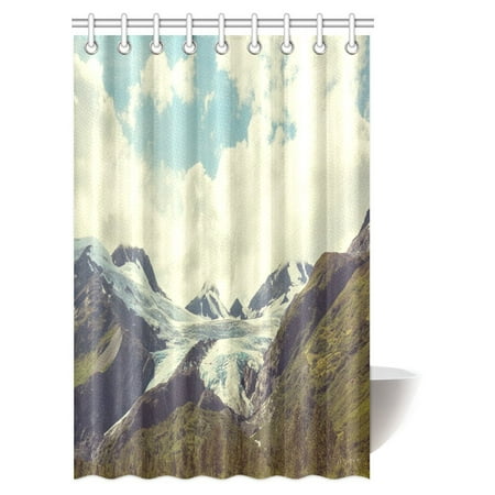 MYPOP Alaska Mountains Decor Shower Curtain, Arctic ...