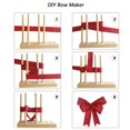 thumbnail image 3 of Ribbon Bow Maker, Durable Wooden Bow Maker for Satin Wreath Bows Christmas Big Bows Gifts Bows Making and Party Decoration-Make Bows, 3 of 5