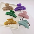 thumbnail image 2 of Women Hair Clip Candy Color Geometric Shape Hair Claw Large Size Back Head Hair Clamp Hair Accessories, 2 of 8
