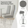 thumbnail image 5 of PAPROOS Dining Table Set for 4, Modern Kitchen Table Sets with Tempered Glass Dining Table and 4 PU Leather Chairs, Compact Dining Room Set for Small Space, Home Dinette Set for 4, Gray, 5 of 9