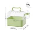 thumbnail image 4 of Portable Clear Hamster Cage with Carrying Handle, Deluxe Panoramic Habitat for Syrian Dwarf Hamsters Gerbils Mice, Ventilated Travel Carrier with Water Bottle, ABS Plastic Material, 4 of 6