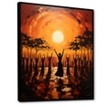 thumbnail image 2 of Designart "Melody Savannah African Wall art III" African Floater Framed Canvas Art Print, 2 of 7