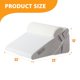 thumbnail image 3 of Juego de almohadas con forma de cuña Ruqmuis para después de la cirugía, 3 piezas, color blanco y gris, 3 of 9