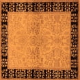 thumbnail image 1 of Ahgly Company Indoor Square Oriental Orange Industrial Area Rugs, 7' Square, 1 of 4