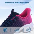 thumbnail image 4 of AOV Women's Slip On Running Sneakers Lightweight Breathable Walking Shoes Gym Workout Jogging Sport Tennis Sneakers Roseblue US 8.5, 4 of 8