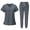 42109-Gray, variant on Medical Scrubs Uniforms Set Doctor Nurse Workwear Unisex for Clinics
