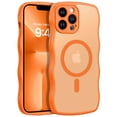 thumbnail image 2 of TELASO for iPhone 13 Pro Case Compatible with Mag-Safe 6.1" Curly Wave Edge Full Camera Protection 14 FT Drop Protection Magnetic Phone Case for 13 Pro Orange, 2 of 6