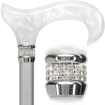 Stylish Walking Sticks – Rhinestone Collar Designer Adjustable Canes Colorful – Best Gift for Men and Women Light Weight Aluminum Shaft & Safe to Walk