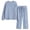 Gray Blue, variant on DAKIMOE Lounge Sets for Women Pajamas Long Sleeve Sleepwear Soft Nightwear 2 Piece Pjs Ribbed Knit Fall Winter Outfits Pockets, Apricot, L