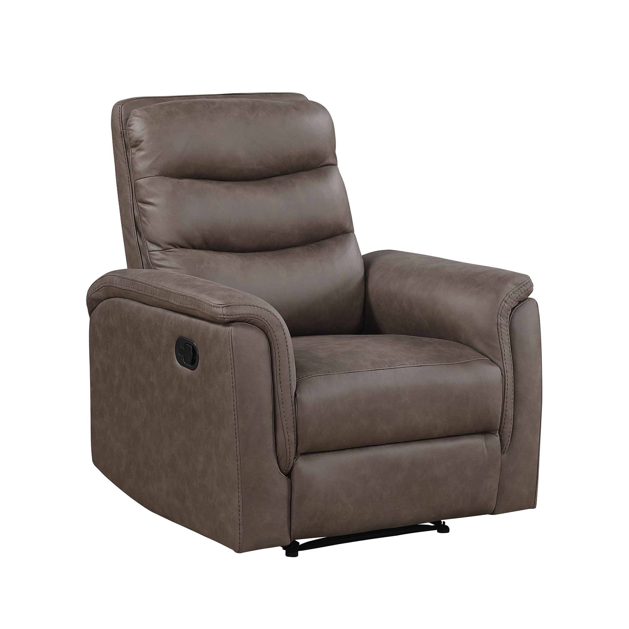 OakvillePark Solstice 38" Wide Microfiber Manual Wall Hugger Reclining Chair, Brown