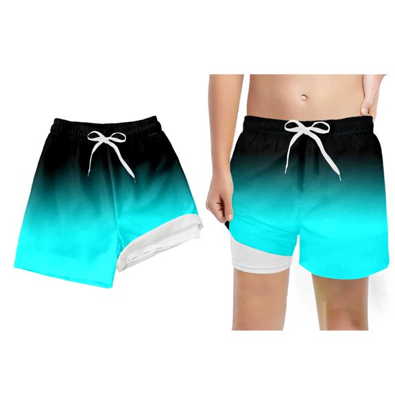 Swim Trunks for Boys Compression Liner Casual Quick Dry Swim Shorts Kids Bathing Suits Boys Shorts Size 5-6 Years