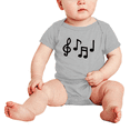 thumbnail image 2 of Musical Note Line Art Cute Baby Short Sleeve Bodysuit Newborn-24 Months, 2 of 5
